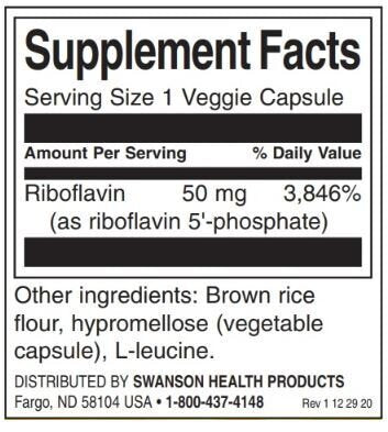 R-5-P Riboflavin-5-Fosfat 50 mg - 60 capsule