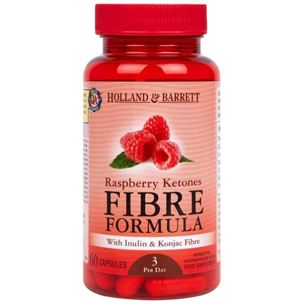 Cetone de zmeură | Formula cu fibre - 60 capsule
