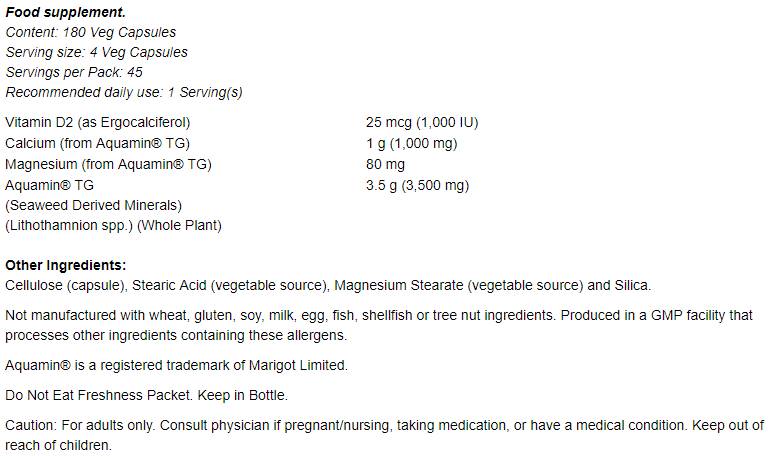 Alge minerale roșii - 180 capsule