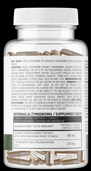 Reishi 600mg | Vege 60 capsule