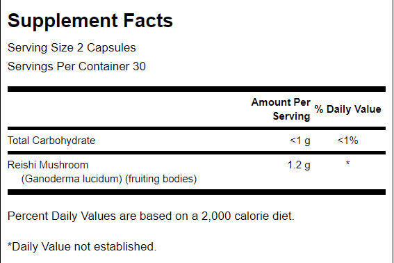 Ciupercă Reishi 600 mg - 60 capsule