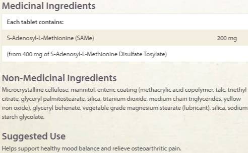 SAM-e 200 mg - 30 comprimate