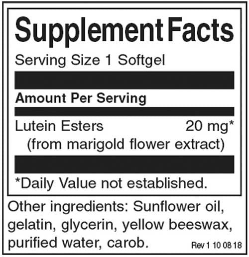 Luteină 20 mg - 60 capsule moi