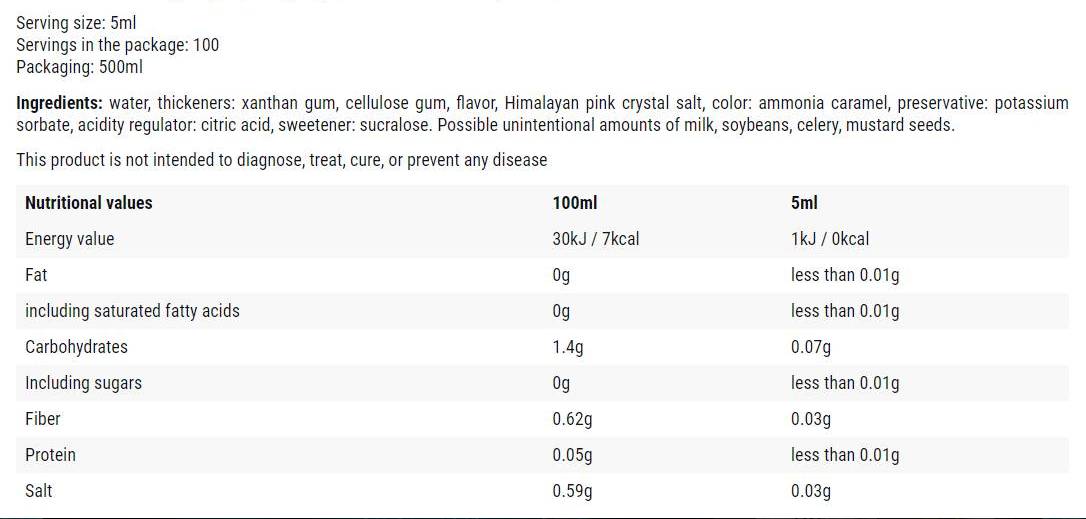 Caramel Sarat / Sirop 0 Calorii - 500 ml