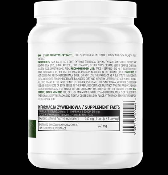 Pudră de extract de Saw Palmetto 100 grame