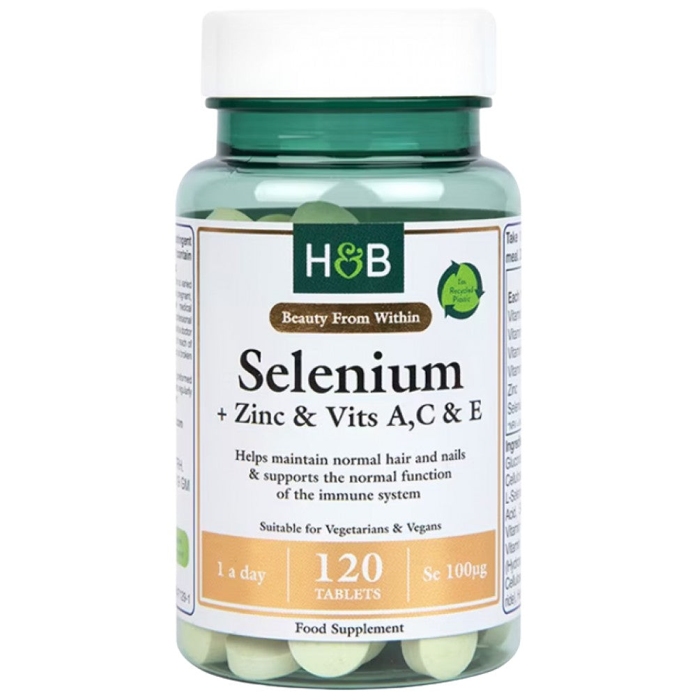Seleniu 100 mcg + zinc și vitamina A, C și E - 120 tablete