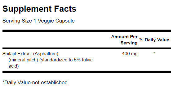Extract de Shilajit 400 mg - 60 capsule