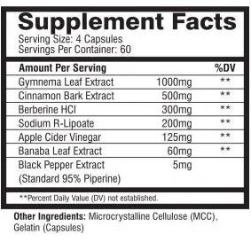 Slin-Rx | cu Banaba, Berberine & Gymnemna - 240 capsule