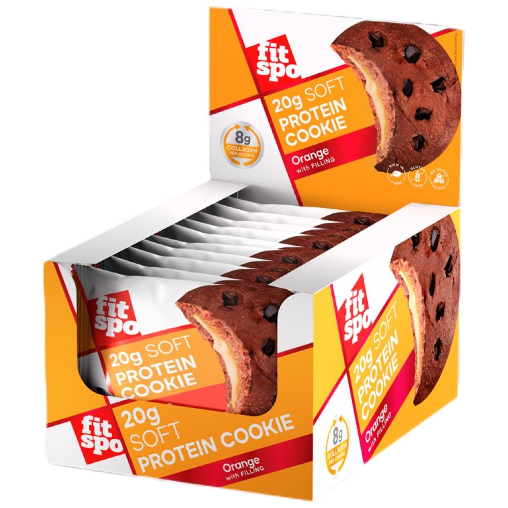 Cookie moale de proteine | cu 8g colagen și fără zahăr adăugat - 10 x 70 grame