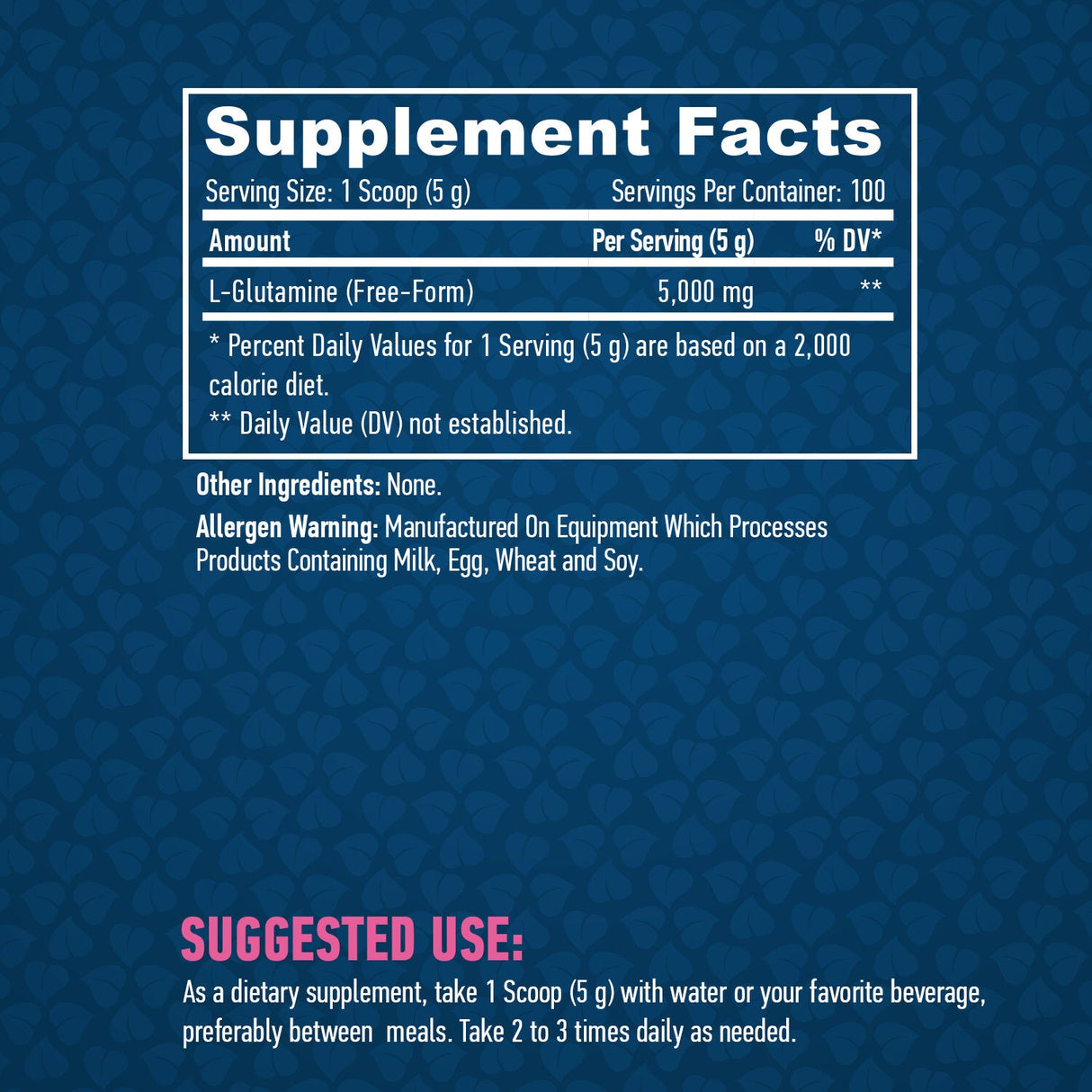 Sport 100% L-Glutamină pură - 0,500 kg