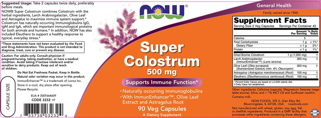Super Colostrum - 500 mg - 90 capsule