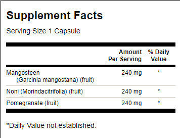 Super Complex de fructe | Mangosteen, Rodie, Noni - 90 capsule