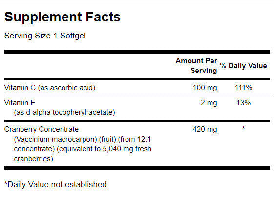 Concentrat Super Strength Cranberry 420 mg - 60 capsule de gel