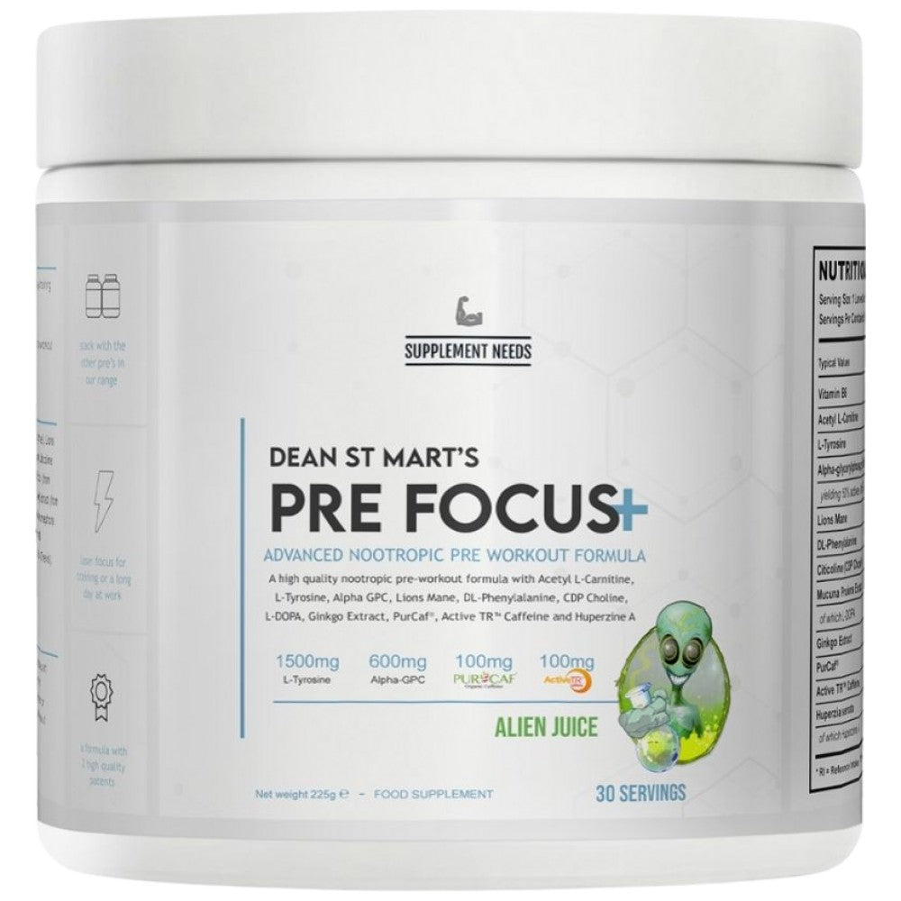Pre Focus+ | cu stimulente și nootropice - 225 grame