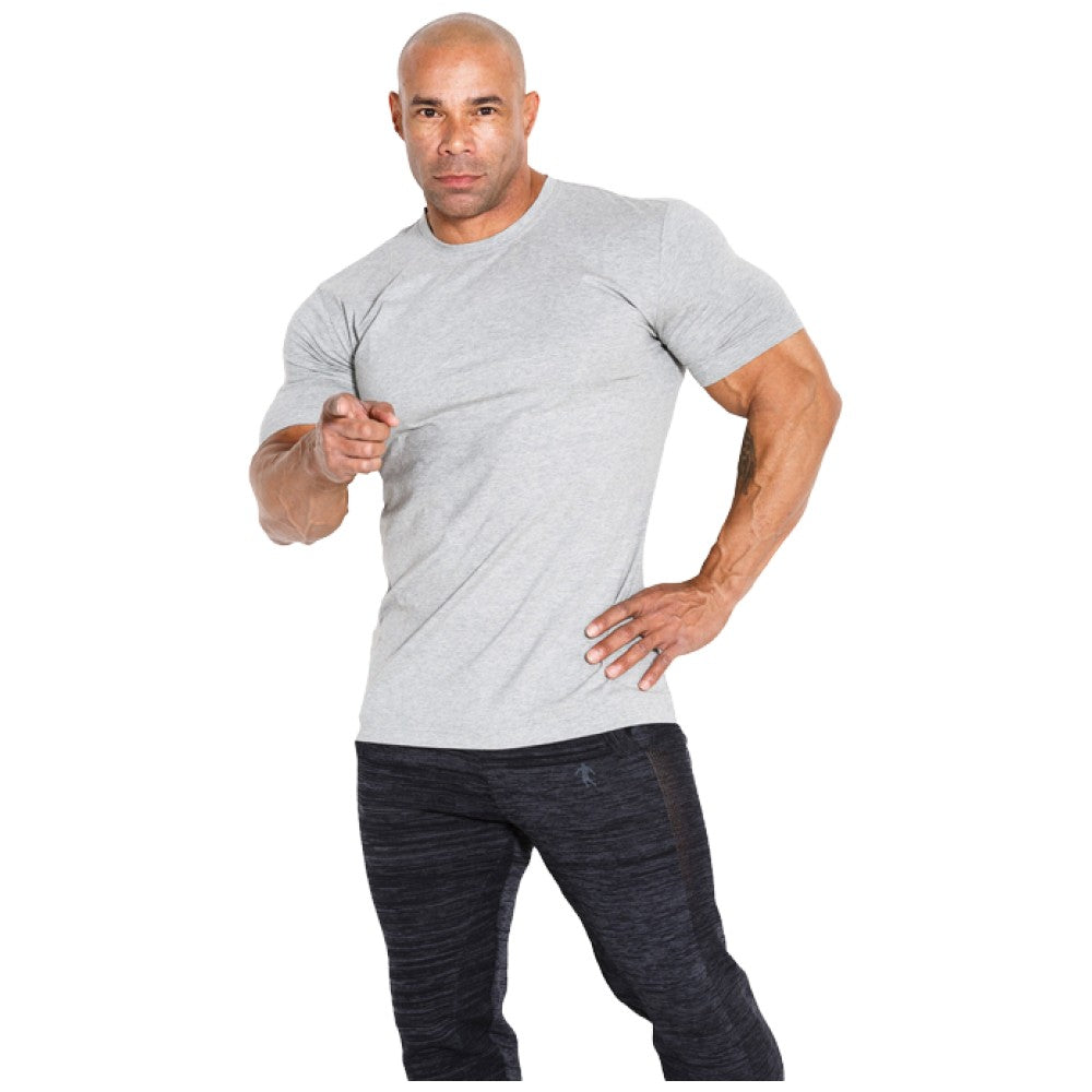 Tricou bărbați cu mâneci scurte / Tricou 03 LM Classic - Gri deschis
