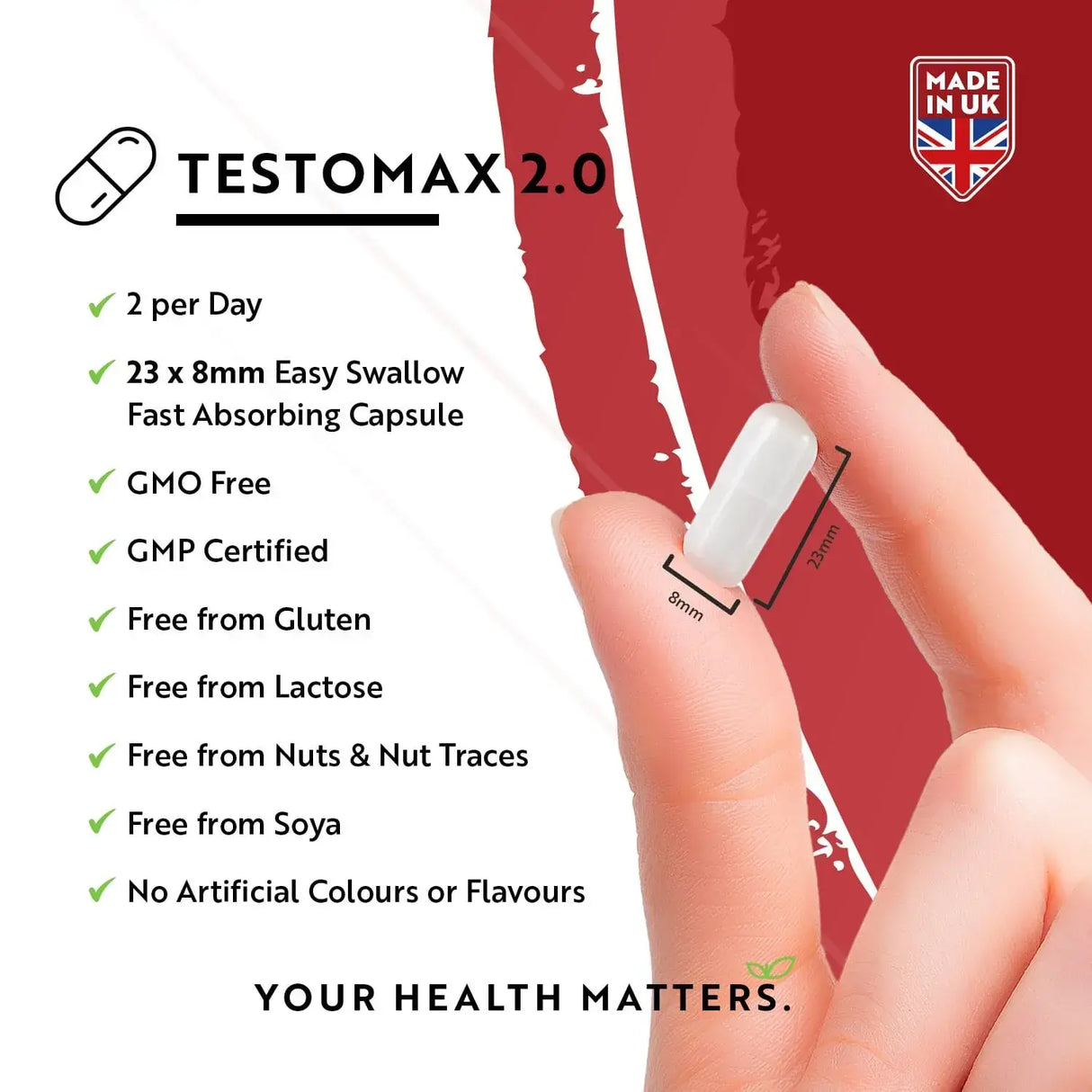 TESTOMAX™ 2.0 /210 capsule, 105 zile/ cu Ashwagandha KSM 66®, CoQ10 și Nutravita rădăcină de Maca