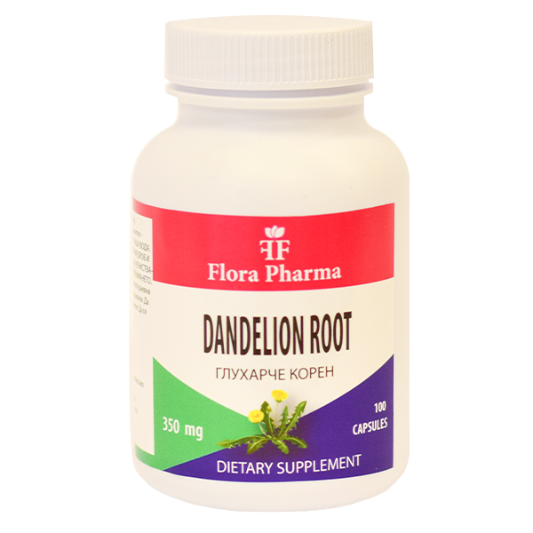 Rădăcină de păpădie /Taraxacum/ 1050 mg /100 capsule, 33 doze/ FLORA PHARMA