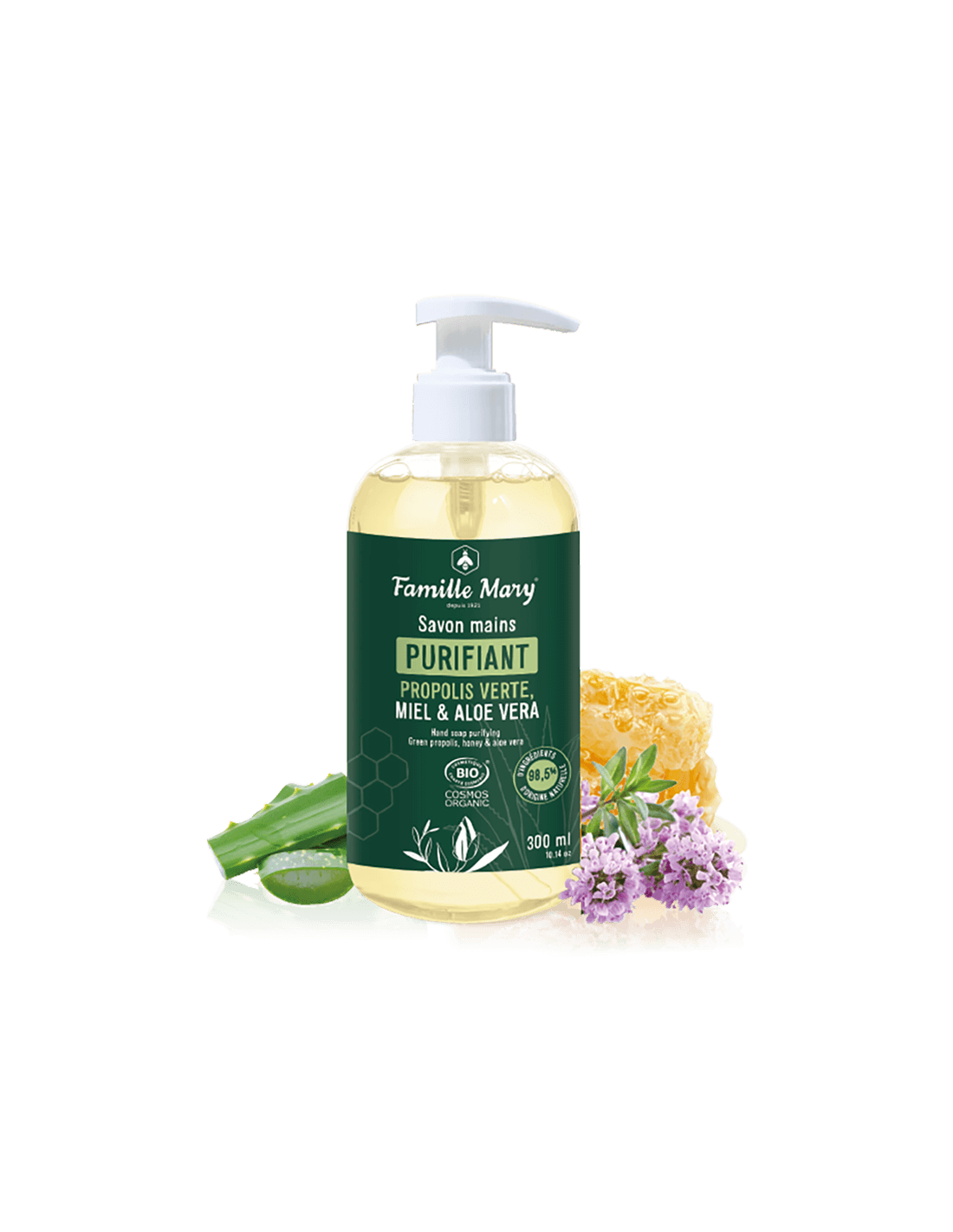 Sapun lichid de maini cu propolis verde, miere si aloe vera, 300 ml