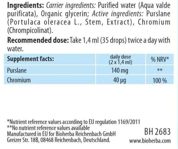 Tinctura Portulaca oleracea (purslane) - 100 ml