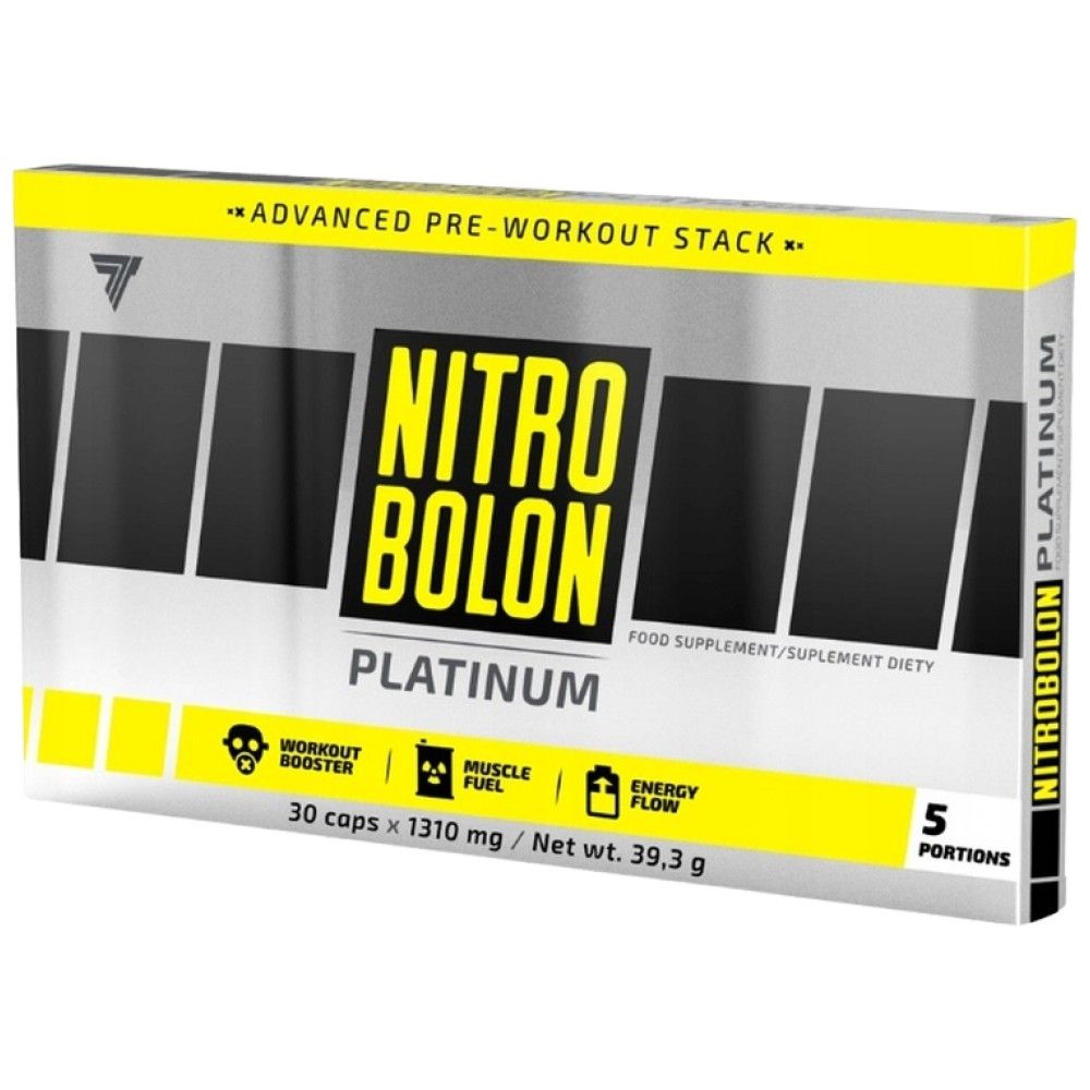 Nitrobolon Platinum Caps | Formula completă de pre-antrenament - 30 de capsule