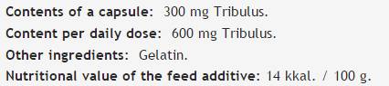 Extract de Tribulus Terrestris 300 mg - 60 capsule