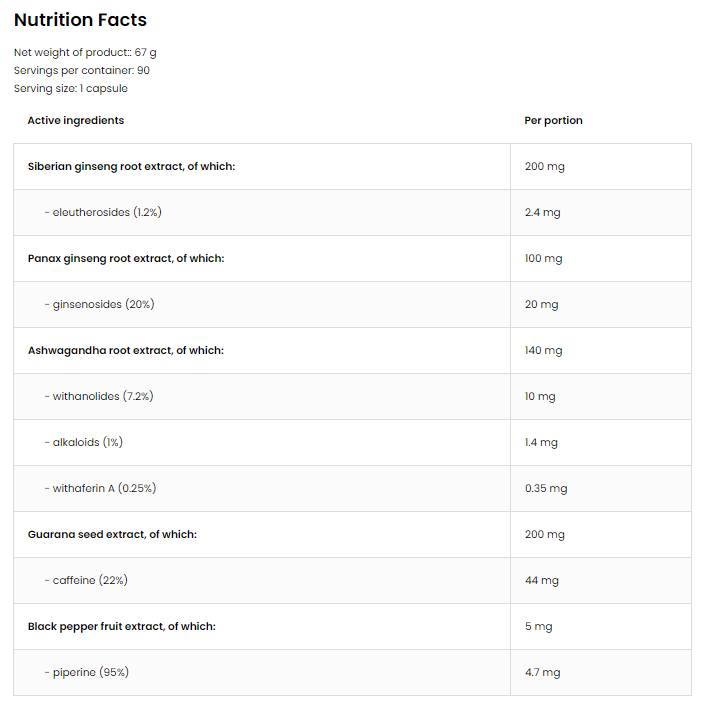 Complex Triple Ginseng 90 capsule