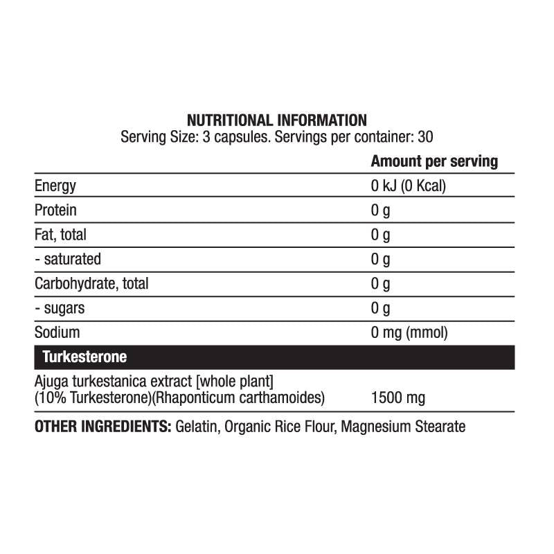 Turk 1500 mg | Extract de turcesteron 10% - 90 capsule