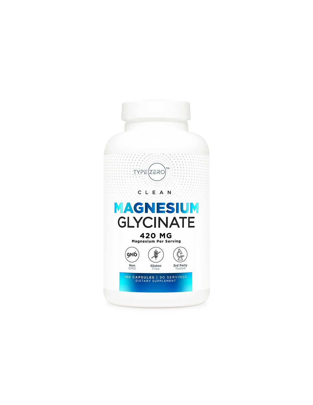 Sistemul nervos și cardiovascular - Magneziu (glicinat) Type Zero™, 180 capsule