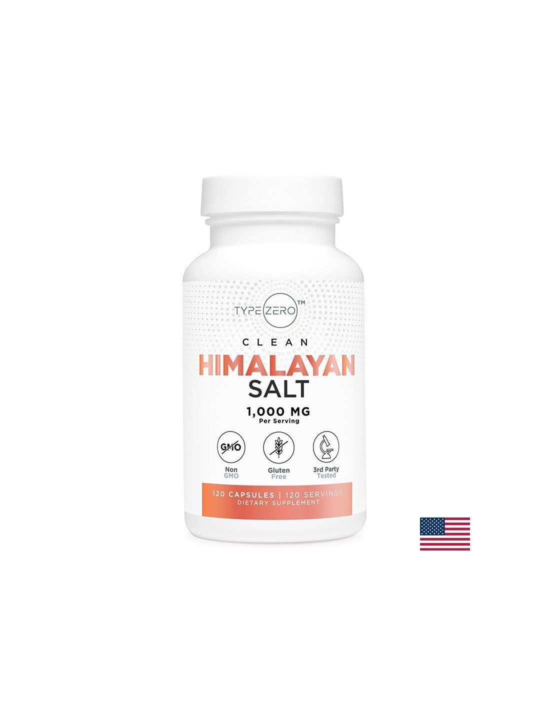Echilibru electrolitic - Sodiu (Sare de rocă roz de Himalaya) TypeZero™, 320 mg