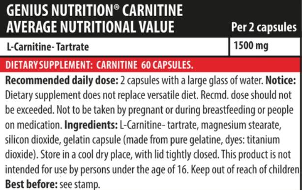 Carnitine - 60 капсули - Feel You