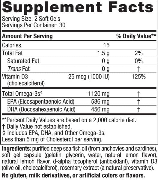 Ultimate Omega 2X Mini 1120mg | Cu Vitamina D3 - 60 capsule de gel
