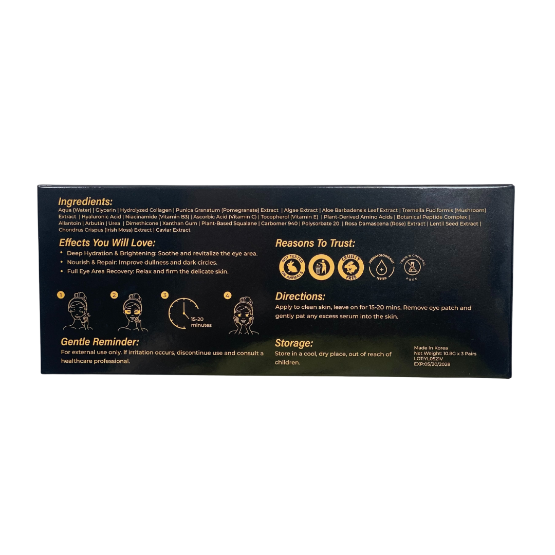 Caviar Polypeptide Essence Essence Patch - Colagen intensiv și îngrijire de hidratare (3 PC -uri)