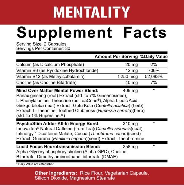 Mentalitate | Energy and Focus Nootropic 60 capsule