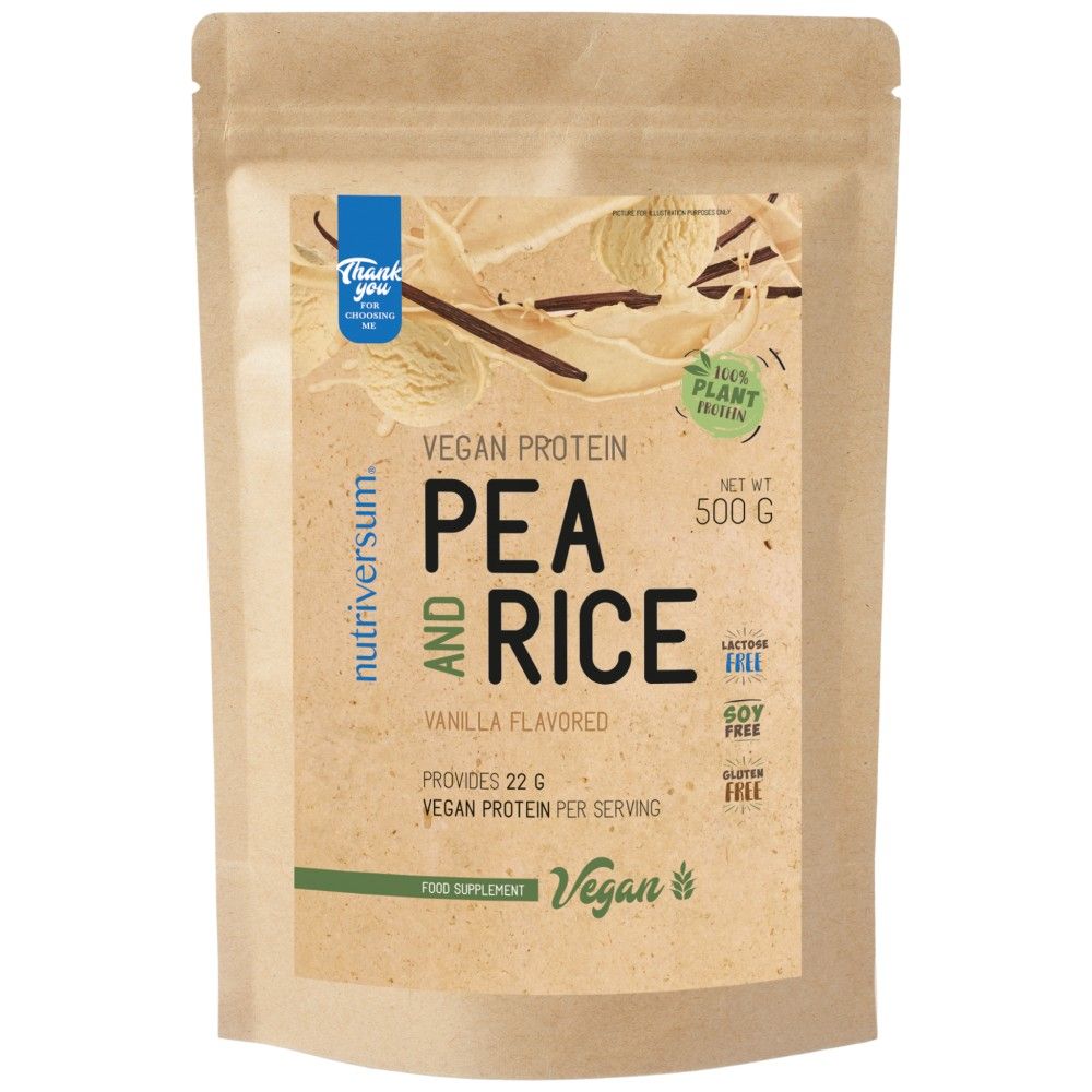 Proteine vegane | Mazăre și orez - 500 de grame