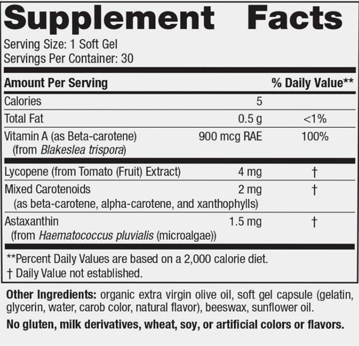 Vitamina A + Carotenoide - 30 capsule de gel