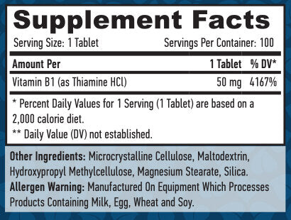 Vitamina B-1/Tiamină/ 50 mg. / 100 de file.