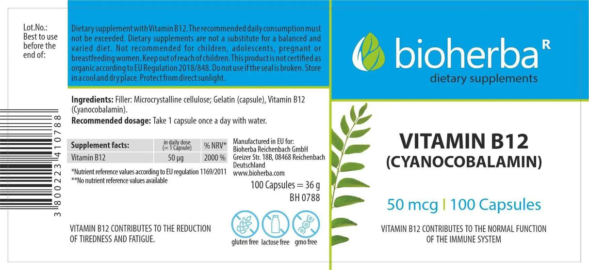 Vitamina B-12 500 mcg - 100 capsule
