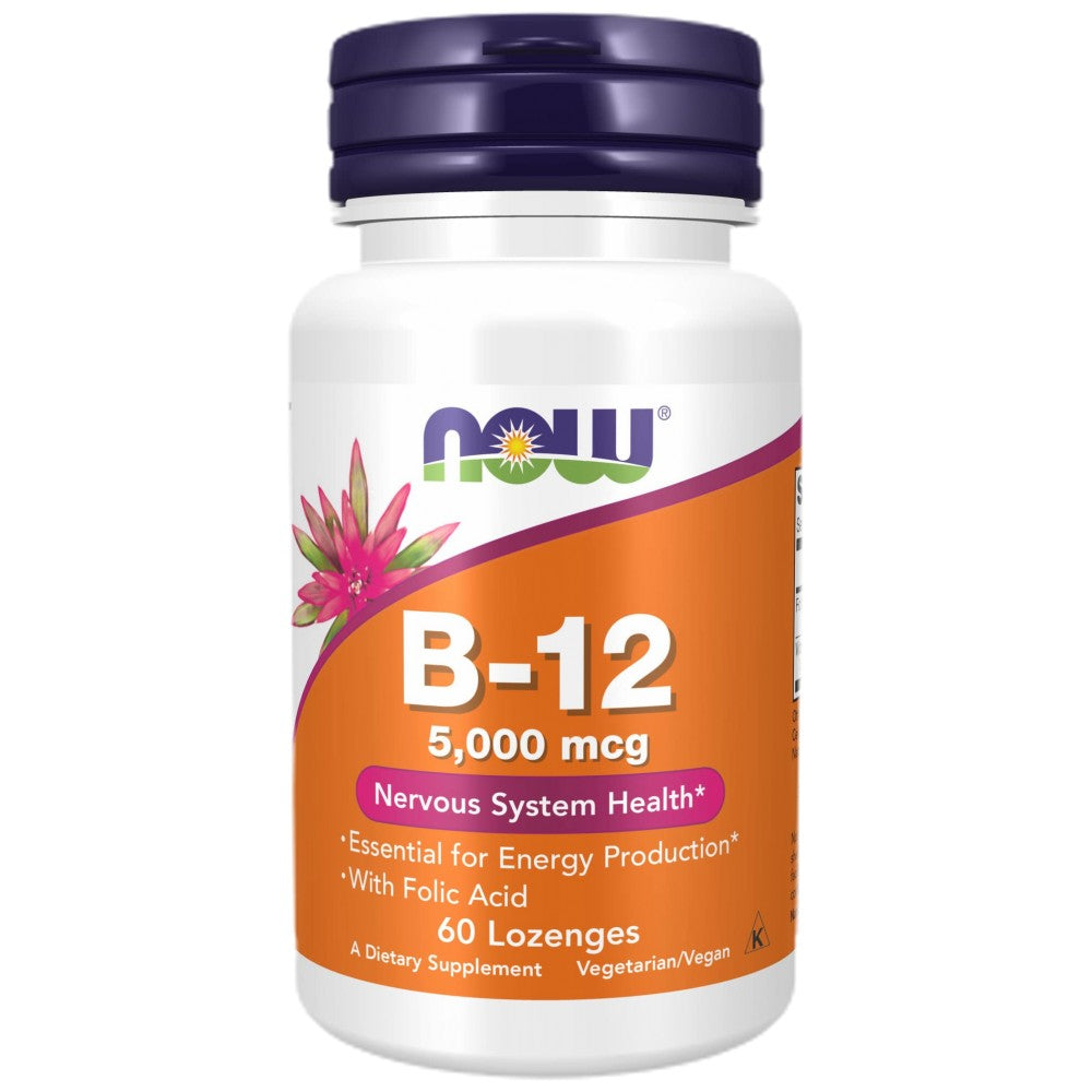 Vitamina B-12 5000 mcg cu acid folic - 60 comprimate sublinguale