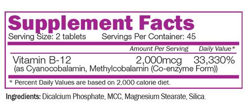 Vitamina B-12 - 90 tablete