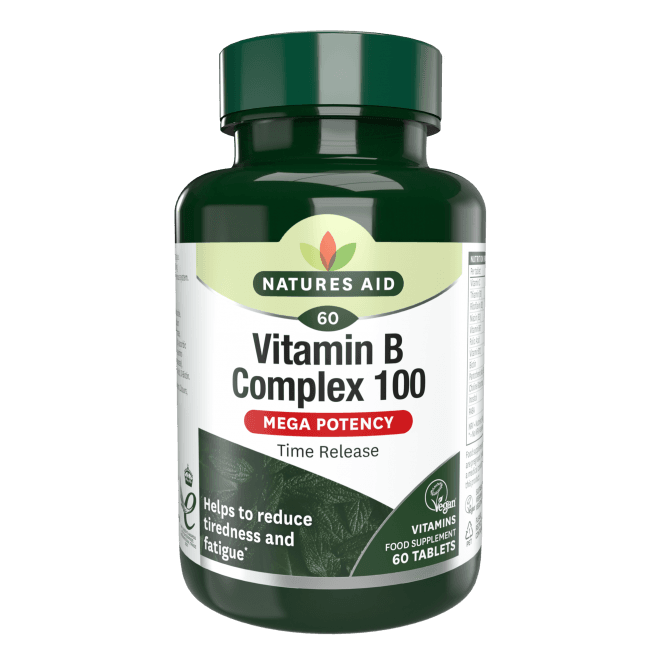 Complex de vitamina B (Complex de vitamina B 100) 60 de tablete cu eliberare lenta NaturesAid