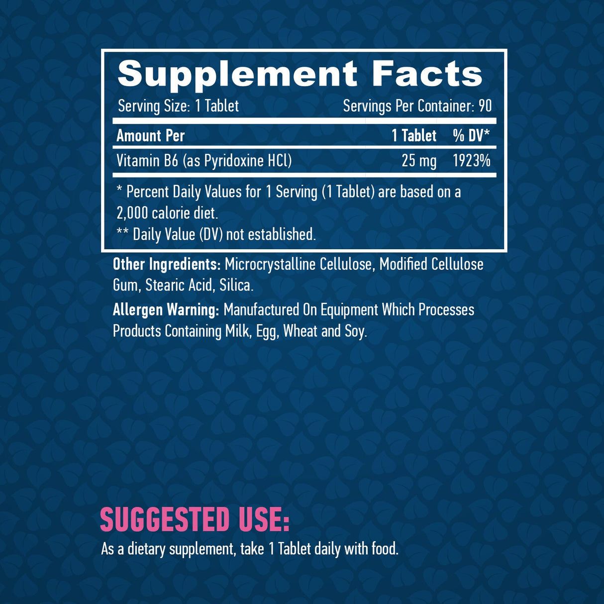 Vitamina B6 / 25 mg. / 90 file.