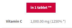 Vitamina C 1000 Sport Endurance | Efervescent - 20 tablete solubile