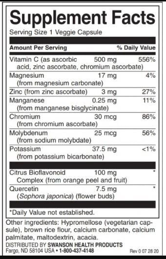 Complex de vitamina C cu bioflavonoide - 60 capsule