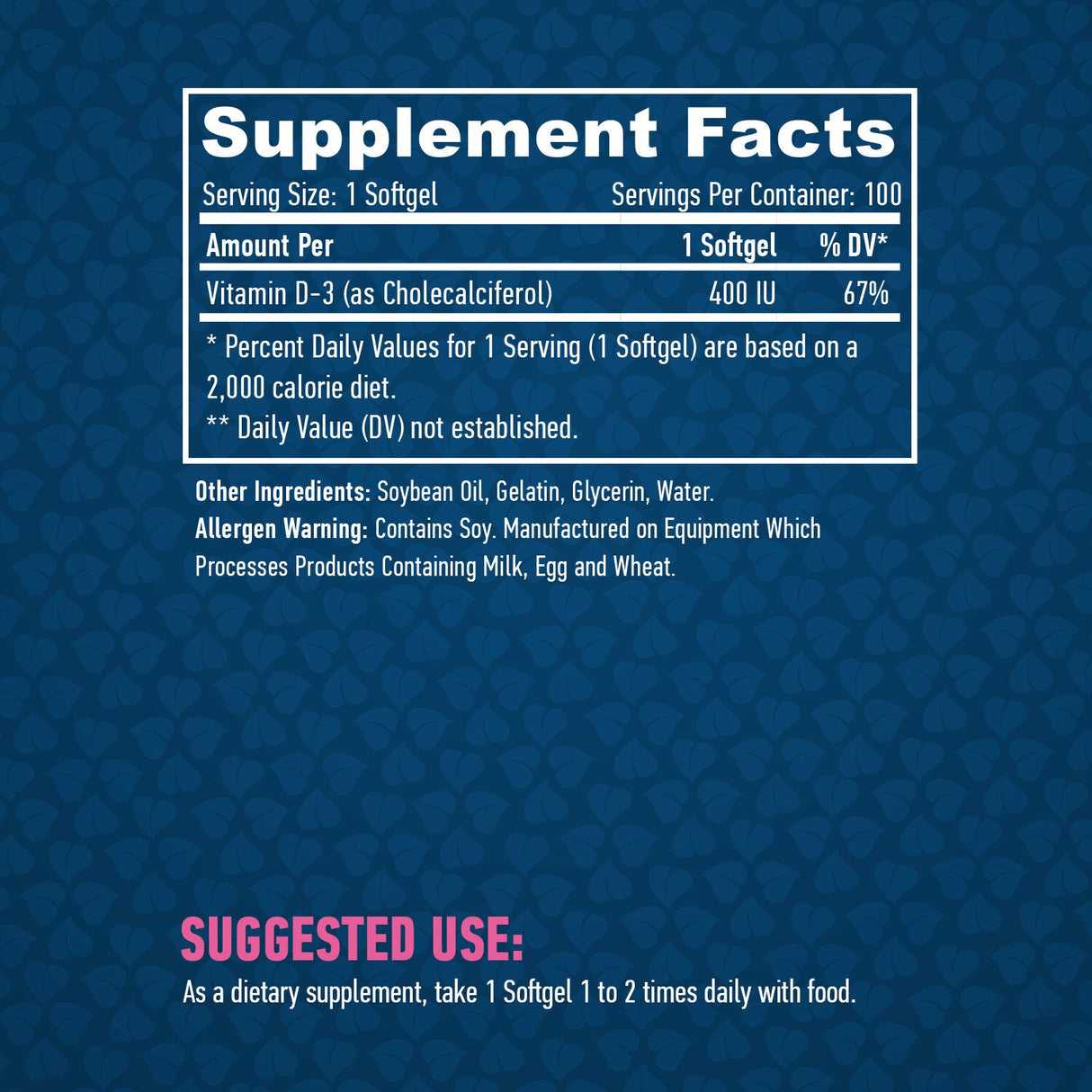 Vitamina D-3 / 400 UI / 100 capsule moi