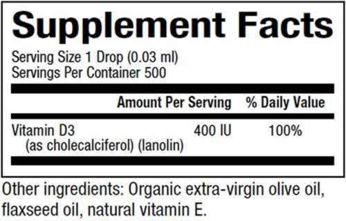 Vitamina D3 400 UI pentru copii - Lichid 15 ml