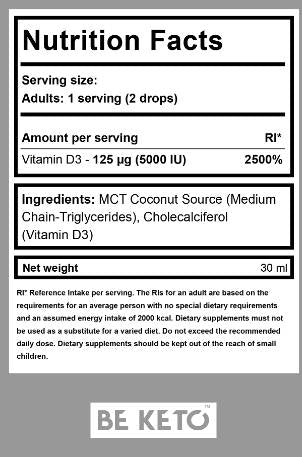 Vitamina D3 în picături - 30 ml