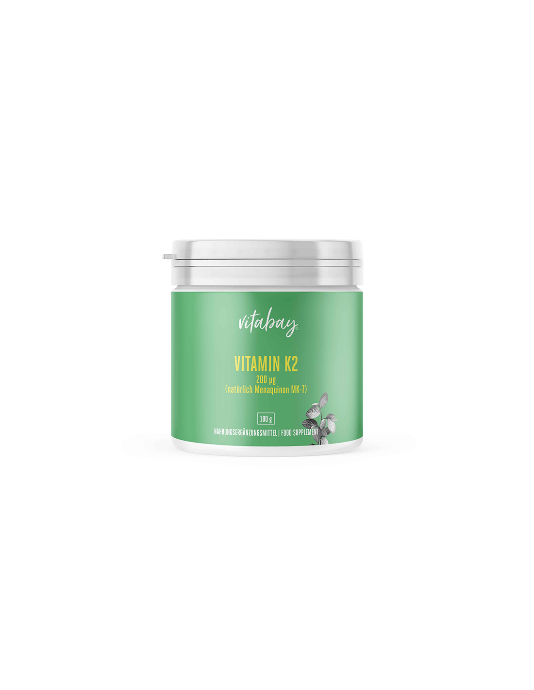 Vitamina K2 (Natürlich Menaquinon MK-7) / Vitamina K2 (Menaquinon natural MK-7), 200 µg / Pulbere, 100 g