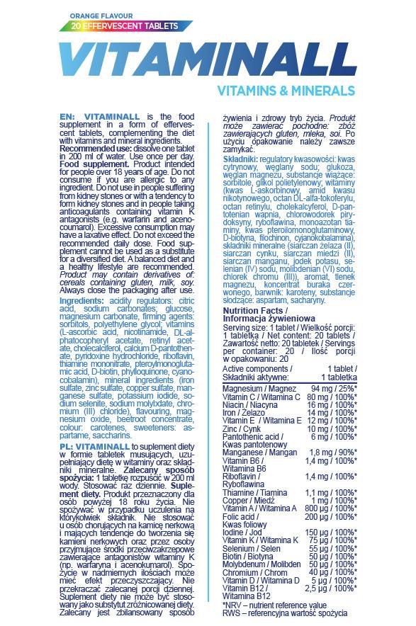 VitaminAll | Multivitamine efervescente - 20 tablete solubile