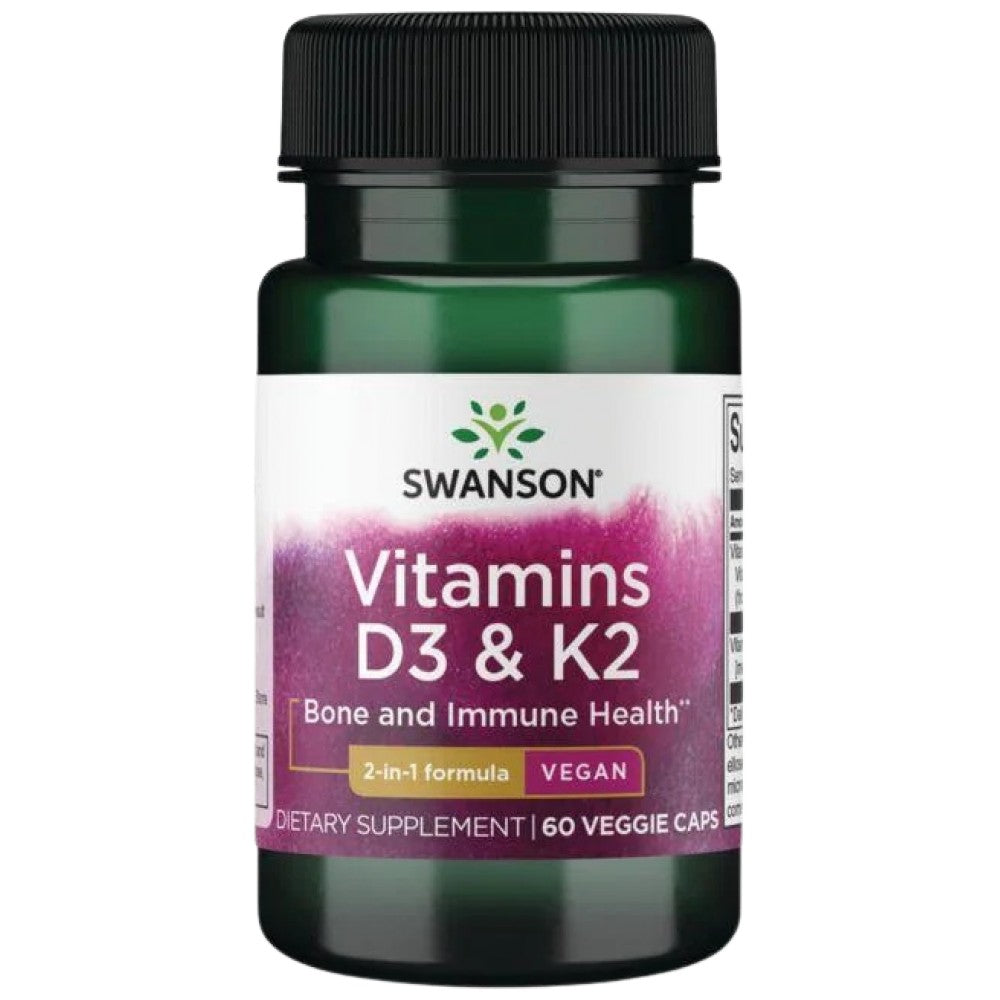 Vitamine D3 și K2 60 capsule