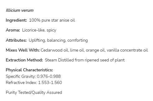 Ulei de anason stelat | 100% pur Illicium Verum - 30 ml